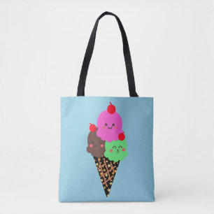 Cute Ice Cream - Kawaii Space Cone Tote Bag