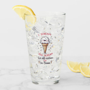 Cute Ice Cream Pun Glass