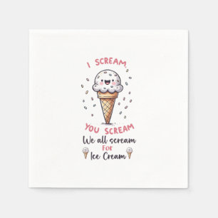 Cute Ice Cream Pun  Napkin