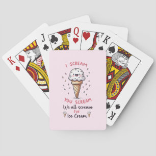 Cute Ice Cream Pun  Playing Cards