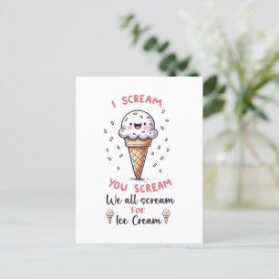 Cute Ice Cream Pun  Postcard