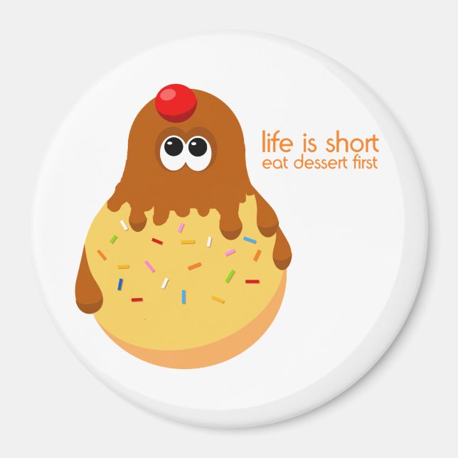 Cute Ice Cream Sundae Magnet (Front)