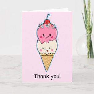 Cute Ice Cream Thank You Card