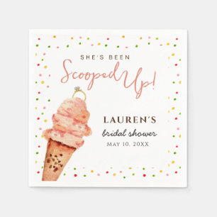 Cute Ice cream with Sprinkles Bridal Shower Napkin