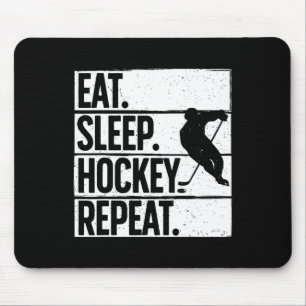 Cute Ice Hockey For Men Women Hockey Lover Goalie Mouse Pad