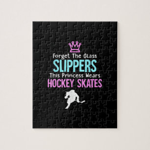Cute Ice Hockey Girls Gift Women Quote Jigsaw Puzzle
