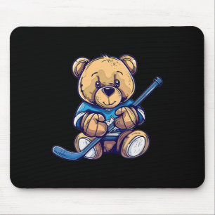 Cute Ice Hockey Mouse Pad