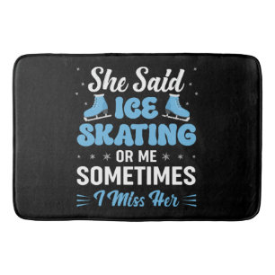 Cute Ice Rink Synchronised is Calling Bath Mat