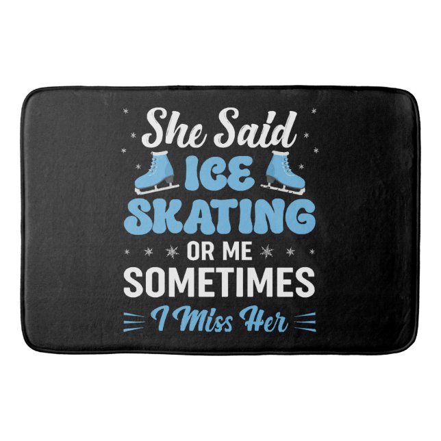 Cute Ice Rink Synchronised is Calling Bath Mat (Front)