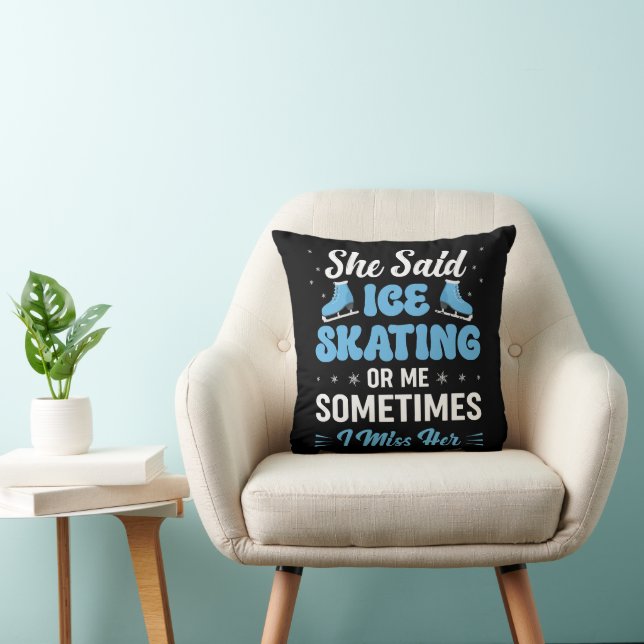 Cute Ice Rink Synchronised is Calling Cushion (Chair)