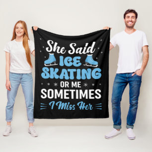 Cute Ice Rink Synchronised is Calling Fleece Blanket