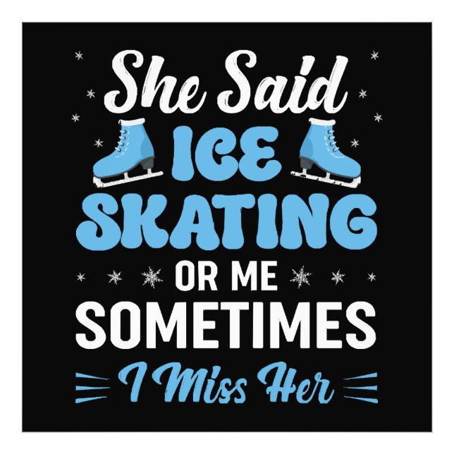 Cute Ice Rink Synchronised is Calling Photo Print (Front)