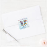 Cute Ice Skating Mice Watercolor Holiday Sticker<br><div class="desc">Send your best holiday wishes with a pair of darling ice skating mice. Fully customisable throughout. Great for any winter celebration.</div>