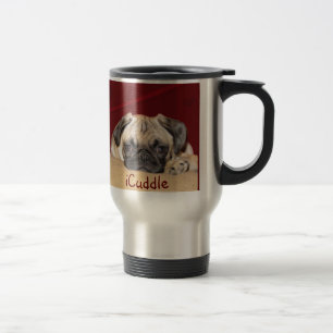 Cute iCuddle Pug Puppy Travel Mug