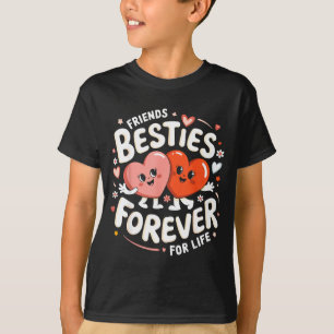 Cute Ies Forever Hearts Friendship Girls Valentine T-Shirt