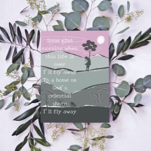 Cute I'll Fly Away Hymn balloons Children's Poster