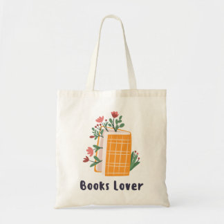 Cute Illustrated Book Lover Tote Bag