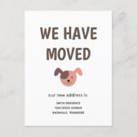 Cute Illustrated Dog We have Moved