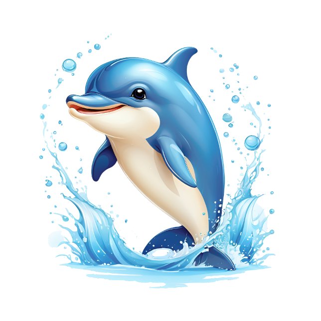 Cute illustrated Dolphin T-Shirt (Creator Uploaded)