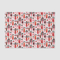 Cute Illustrated Japanese Kokeshi