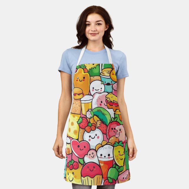 cute illustration design for apron (Worn)