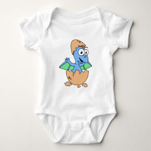 Cute Illustration Of A Baby Pterodactyl Hatching. Baby Bodysuit