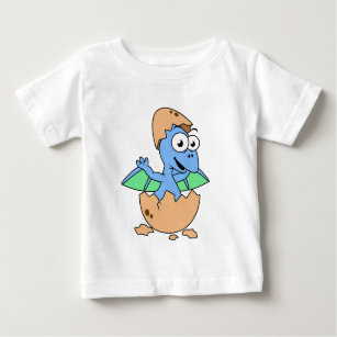 Cute Illustration Of A Baby Pterodactyl Hatching. Baby T-Shirt