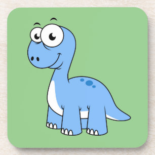 Cute Illustration Of A Brontosaurus. Coaster