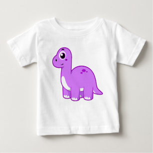 Cute Illustration Of A Brontosaurus Dinosaur. Baby T-Shirt