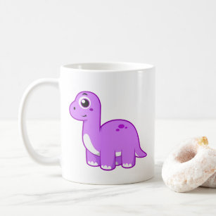 Cute Illustration Of A Brontosaurus Dinosaur. Coffee Mug