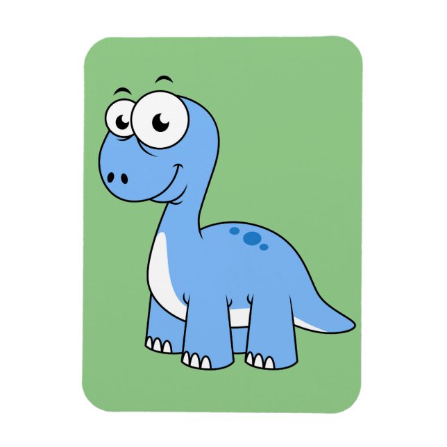 Cute Illustration Of A Brontosaurus. Magnet (Vertical)