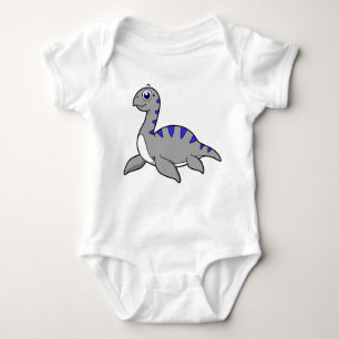 Cute Illustration Of A Loch Ness Monster. Baby Bodysuit