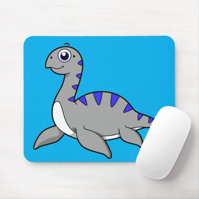 Cute Illustration Of A Loch Ness Monster. Mouse Pad (With Mouse)
