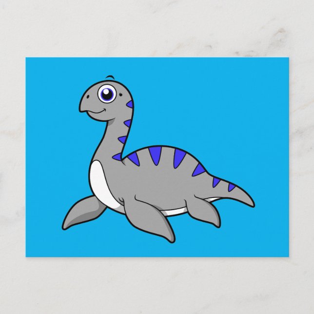 Cute Illustration Of A Loch Ness Monster. Postcard (Front)