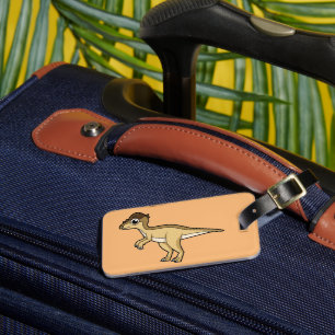 Cute Illustration Of A Pachycephalosaurus Dinosaur Luggage Tag