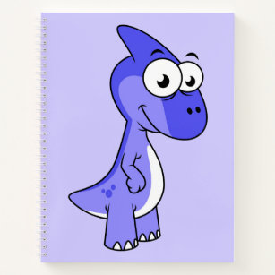 Cute Illustration Of A Parasaurolophus Dinosaur. 2 Notebook