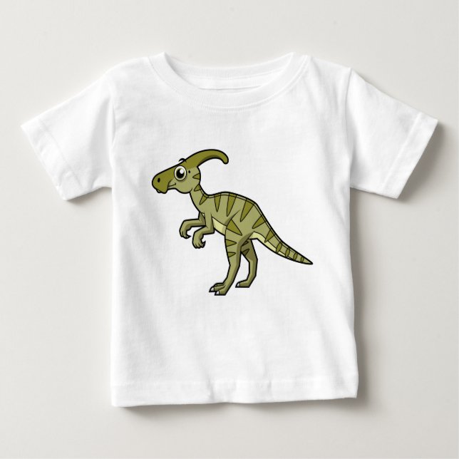 Cute Illustration Of A Parasaurolophus Dinosaur. 3 Baby T-Shirt (Front)
