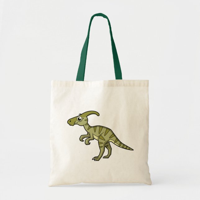 Cute Illustration Of A Parasaurolophus Dinosaur. 3 Tote Bag (Front)