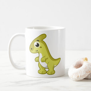 Cute Illustration Of A Parasaurolophus Dinosaur. Coffee Mug