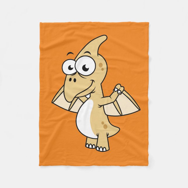 Cute Illustration Of A Pterodactyl. 2 Fleece Blanket (Front)