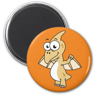 Cute Illustration Of A Pterodactyl. 2 Magnet
