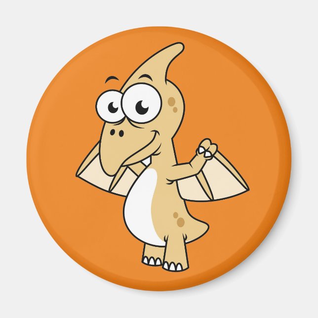 Cute Illustration Of A Pterodactyl. 2 Magnet (Front)