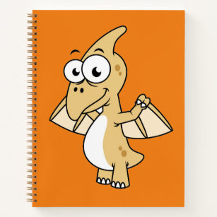 Cute Illustration Of A Pterodactyl. 2 Notebook
