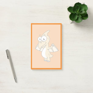 Cute Illustration Of A Pterodactyl. 2 Post-it Notes