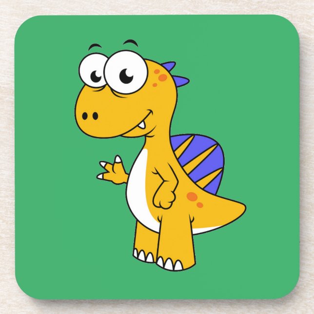 Cute Illustration Of A Spinosaurus. 2 Coaster (Front)