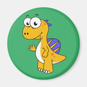 Cute Illustration Of A Spinosaurus. 2 Magnet
