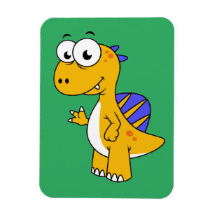 Cute Illustration Of A Spinosaurus. 2 Magnet