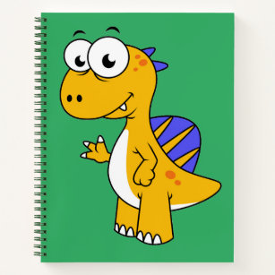 Cute Illustration Of A Spinosaurus. 2 Notebook