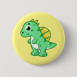 Cute Illustration Of A Spinosaurus. 6 Cm Round Badge