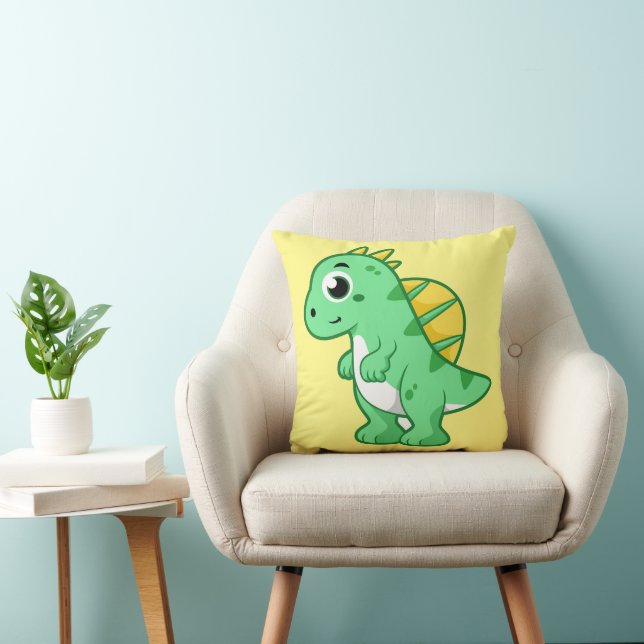 Cute Illustration Of A Spinosaurus. Cushion (Chair)
